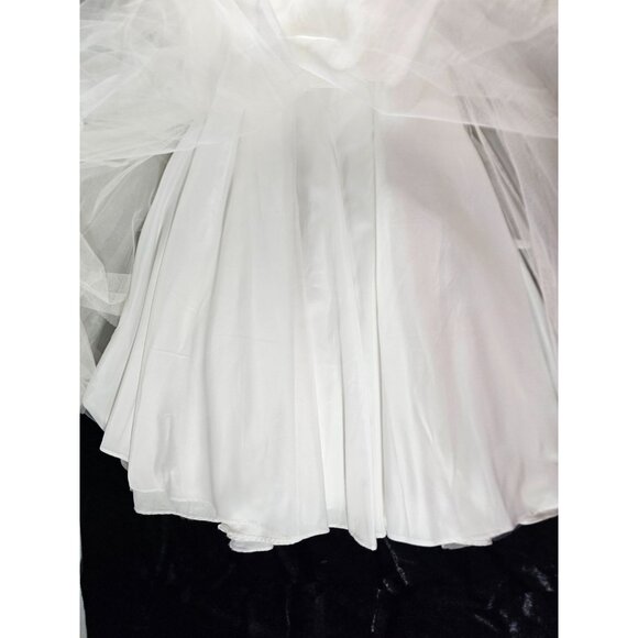 David's Bridal Ball Gown Flower Girl Dress With Heart Cut Out Style #RK1368-SZ 7 - Picture 7 of 15